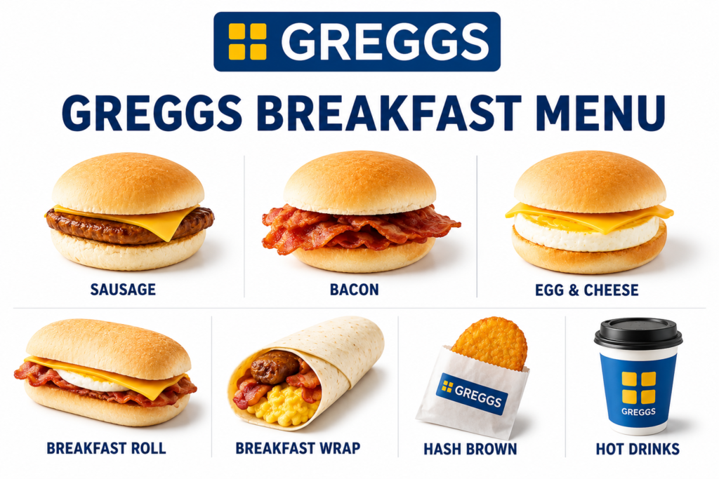 Greggs Breakfast Menu UK 
