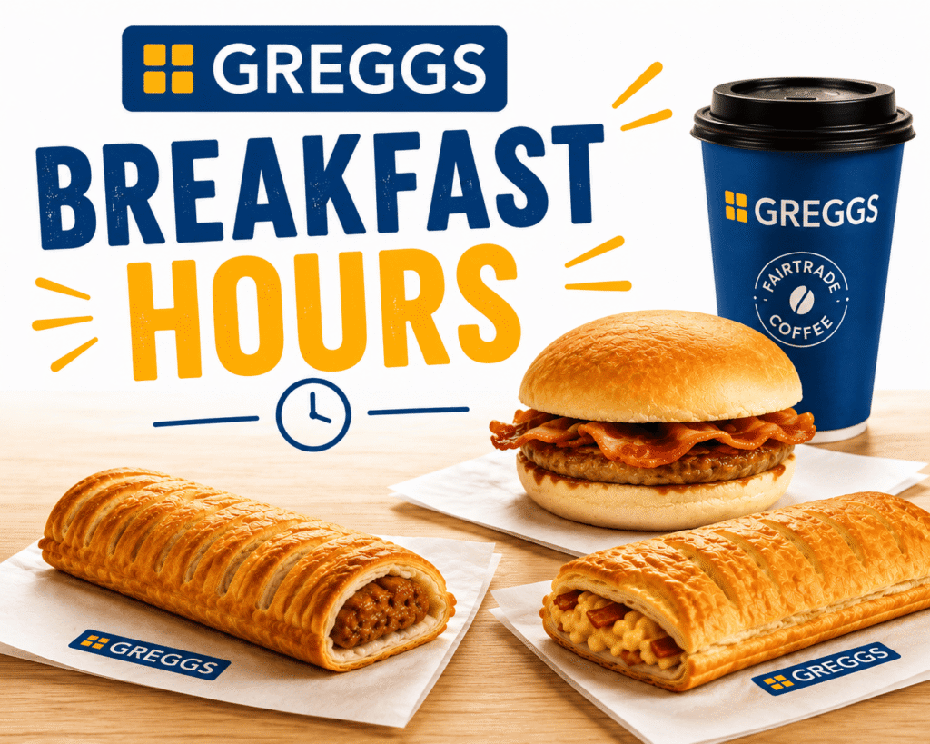 greggs breakfast times