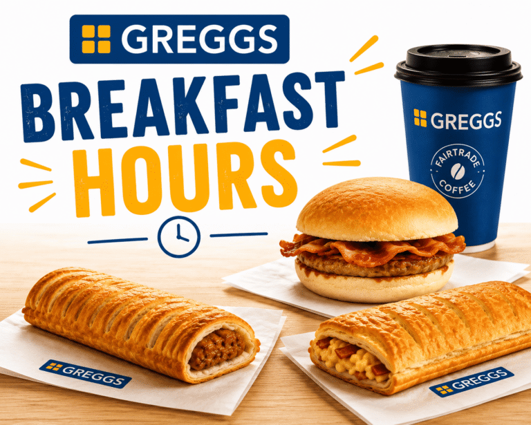 greggs breakfast times