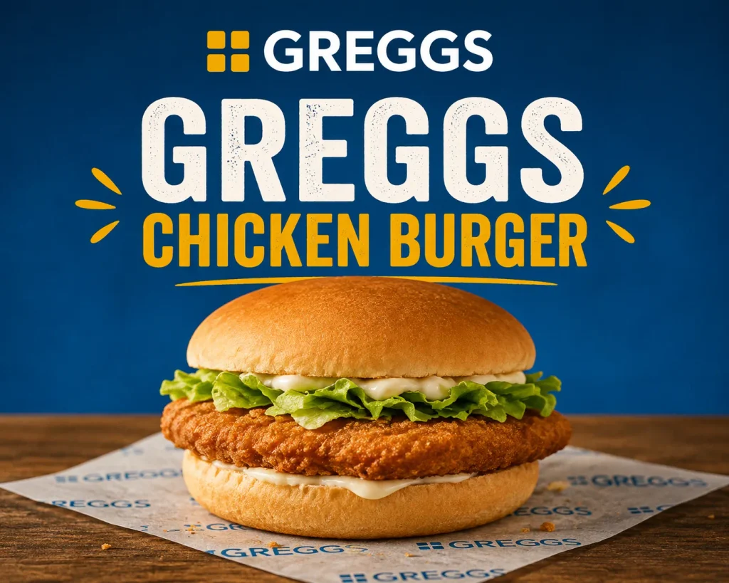 Greggs Chicken Burger Menu