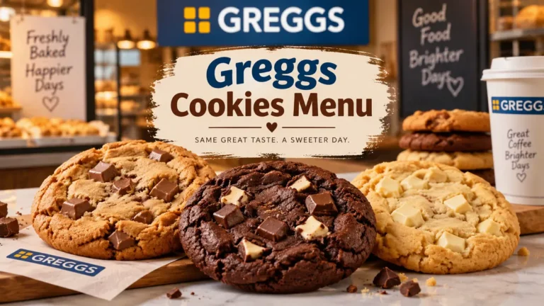 Greggs Cookies Menu